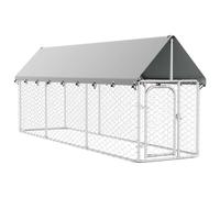 vidaXL Perrera de Exterior con tejado 400x100x150 cm