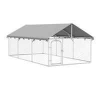 vidaXL Perrera de Exterior con tejado 400x200x150 cm