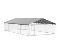 vidaXL Perrera de Exterior con tejado 600x300x150 cm