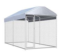 vidaXL Perrera Exterior con Techo para Perros 382x192x235 cm