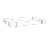 VidaXL Perrera Grande Color Plateado para perros