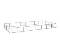 VidaXL Perrera Rectangular Negra