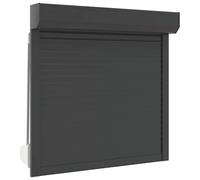 vidaXL Persiana Enrollable Aluminio Protección Estor Cortina Solución Innovadora Prefabricada Protección contra Sol y Viento Gris Antracita 100x100cm