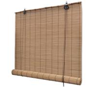 vidaXL Persiana Enrollable, Cortina de Privacidad, Estor de Ventana, Persiana de Protección Solar para Interiores, Bambú Marrón 150x160 cm