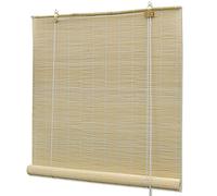 vidaXL Persiana Enrollable, Cortina de Privacidad, Estor de Ventana, Persiana de Protección Solar para Interiores, Bambú Natural 100x220 cm