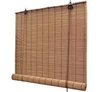 vidaXL Persiana Enrollable Estor de Ventana Protección Solar Bambú Marrón 100x220 cm