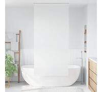 vidaXL Persiana Enrollable de Ducha, Cortina Impermeable de Ducha, Estor Decorativo, Biombo para Baño Bañera Regadera, Blanco 80x240 cm
