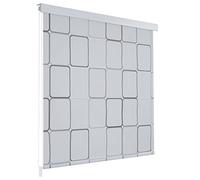 vidaXL Persiana Enrollable de Ducha, Cortina Impermeable de Ducha, Estor Decorativo, Biombo para Baño Bañera Regadera, Cuadrados 100x240 cm
