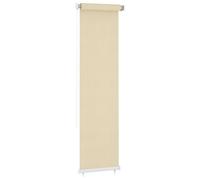 vidaXL Persiana Enrollable de Exterior Toldo Vertical Pérgola Balcón Terraza Jardín Patio Porche Pérgola Rodillo Cortina Ventana HDPE Crema 60x230 cm