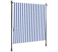 vidaXL Persiana Enrollable Exterior Tela Acero Azul Blanco 200x270 cm