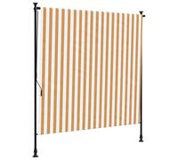 vidaXL Persiana Enrollable Exterior Tela Acero Naranja y Blanco