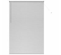 vidaXL Persiana para Ventana con Cortinas Manual Plateado Aluminio, Cortinas Modernas para Sala, Ajustables, Resistentes, Verticales para la Privacidad y Decoración del Hogar