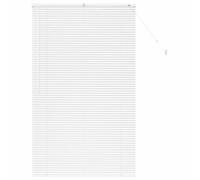 vidaXL Persiana para Ventana con Cortinas Otro Manual Blanco 105 x 175 cm Aluminio