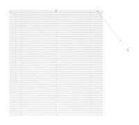vidaXL Persiana para Ventana con Cortinas Otro Manual Blanco 80 x 130 cm Aluminio