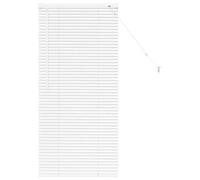 vidaXL Persiana para Ventana con Cortinas Otro Manual Blanco 80 x 130 cm Aluminio