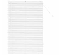 vidaXL Persiana para Ventana con Cortinas Otro Manual Blanco 80 x 130 cm Aluminio