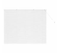 vidaXL Persiana para Ventana con Cortinas Otro Manual Blanco 80 x 130 cm Aluminio