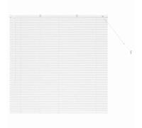 vidaXL Persiana para Ventana con Cortinas Otro Manual Blanco 80 x 130 cm Aluminio