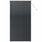 vidaXL Persiana para Ventana con Cortinas Otro Manual Negro 120 x 220 cm Aluminio