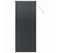 vidaXL Persiana para Ventana con Cortinas Otro Manual Negro 80 x 130 cm Aluminio