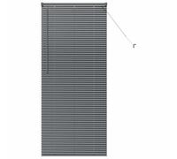 vidaXL Persiana para Ventana Gris Oscuro 80 x 130 cm Aluminio
