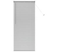 vidaXL Persiana para Ventana Plateado 80 x 130 cm Aluminio