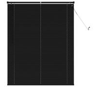 vidaXL Persiana Veneciana Manual Ajustable Negro 150 x 120 cm PVC, Persiana Veneciana Moderna, solución Elegante para el hogar, Control de luz Interior en PVC, filtración Regulable para privacidad