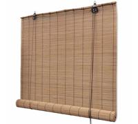 vidaXL Persianas enrollables de bambú marrón 80x160 cm