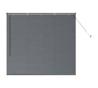 vidaXL Persianas venecianas Manual Gris Oscuro 130 x 140 cm Aluminio, Persianas Modernas para Interiores, de Aluminio Ajustables, Elegantes tratamientos para Ventanas en casa y Oficina