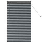 vidaXL Persianas venecianas Manual Gris Oscuro 130 x 80 cm Aluminio, Persianas Modernas para Interiores, de Aluminio Ajustables, Elegantes tratamientos para Ventanas en casa y Oficina