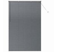 vidaXL Persianas venecianas Manual Gris Oscuro 220x150cm Aluminio, Persianas Modernas para Interiores, de Aluminio Ajustables, Elegantes tratamientos para Ventanas en casa y Oficina