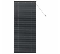 vidaXL Persianas venecianas Manual Negro 175 x 75 cm Aluminio, Persianas Modernas para Interiores, de Aluminio Ajustables, Elegantes tratamientos para Ventanas en casa y Oficina