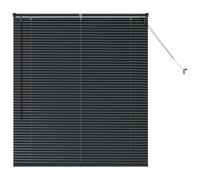 vidaXL Persianas venecianas Manual Negro 130 x 115 cm Aluminio, Persianas Modernas para Interiores, de Aluminio Ajustables, Elegantes tratamientos para Ventanas en casa y Oficina