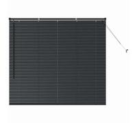 vidaXL Persianas venecianas Manual Negro 130 x 145 cm Aluminio, Persianas Modernas para Interiores, de Aluminio Ajustables, Elegantes tratamientos para Ventanas en casa y Oficina