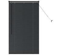 vidaXL Persianas venecianas Manual Negro 130 x 80 cm Aluminio, Persianas Modernas para Interiores, de Aluminio Ajustables, Elegantes tratamientos para Ventanas en casa y Oficina