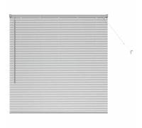 vidaXL Persiana para Ventana con Cortinas Manual Plateado Aluminio, Persianas venecianas rectangulares Modernas, Resistentes, para Cocina, Ajustables, con Control de luz y Acabado Mate