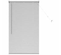 vidaXL Persianas venecianas Manual Plateado 130 x 80 cm Aluminio, Persianas Modernas para Interiores, de Aluminio Ajustables, Elegantes tratamientos para Ventanas en casa y Oficina