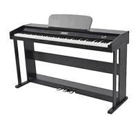 vidaXL Piano eléctrico digital 88 teclas con pedales tablero de melamina negro