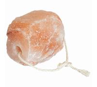 vidaXL Piedra de sal del Himalaya mediana rosa con cuerda para vacas, cabras y ovejas, fuente mineral duradera para exteriores, paquete adicional de 8 piedras para fugas