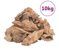 vidaXL Piedras de dragón marrón 10 kg 1-10 cm