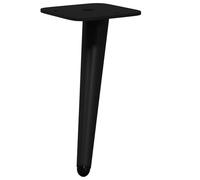 vidaXL Pies de Soporte 12 pcs Negro 56 x 56 x 100 mm Hierro, Sala de estar, diseño minimalista, muebles duraderos, decoración funcional, arreglo estiloso, otros elementos únicos