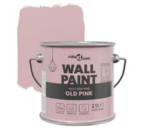 vidaXL Pintura de pared Rosa 2,5 L Impresión en pared, Pintura de pared resistente y duradera, ideal para cocina, baño, sala, ecológica, lavable y de rápido secado