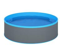 vidaXL Piscina de Chapoteo Jardín Patio Terraza sobre Suelo Familia Amigos Divertido Fiesta Verano Desmontable Estable Duradera Gris 350x90 cm
