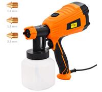 vidaXL Pistola de pintura eléctrica con 3 tamaños boquilla 500W 800ml