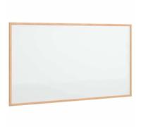 vidaXL Pizarra blanca magnética de 100 x 55 cm, marco de madera de pino duradero, instalación versátil