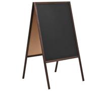 vidaXL Pizarra de Pie de Doble Cara Madera de Cedro 60x80 cm Presentaciones