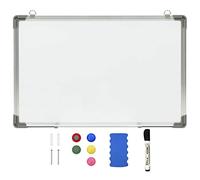 vidaXL Pizarra magnética de borrado en seco acero blanco 60x40 cm