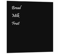 vidaXL Pizarra Magnética de Pared, Tablero Magnético con Borrador, Tablón de Anuncios para Hogar Oficina Escuela, Vidrio Templado Negro 40x40 cm