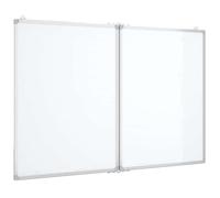 vidaXL Pizarra magnética plegable aluminio 120x80x1,7 cm, pizarra plegable, pizarra magnética plegada, pizarra magnética de borrado en seco