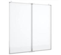 vidaXL Pizarra magnética Plegable Aluminio 80x80x1,7 cm, Pizarra Plegable, Pizarra magnética plegada, Pizarra magnética de borrado en seco